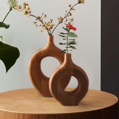 1 buc/3 buc vază zen vaze rustice cu flori decor de masă pentru acasă ornament de vază din lemn decor estetic pentru cameră