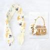 Sommer Luxus Design Damen Seidenband Schal Handtaschengriff Wickelband Tasche Band Schal Damen Mädchen Kopf Haar Handgelenk Band Schal