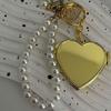 Modern Silver Heart Keychain Mirror Stylish Alloy Construction Fashionable Functional Jewelry Gift For Her Birthday