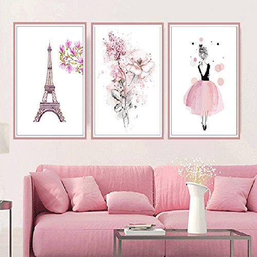 

Fuji Toy Wall Sticker, Pink Flower, Eiffel Tower, Paris Girl, Nordic Interior Poster, Wall Decor, M0217