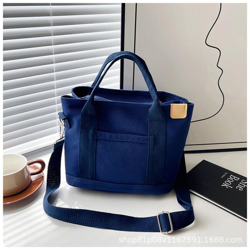 New versatile women's canvas tote bag large capacity shoulder portable environmentally friendly shopping bag leisure art canvas bag