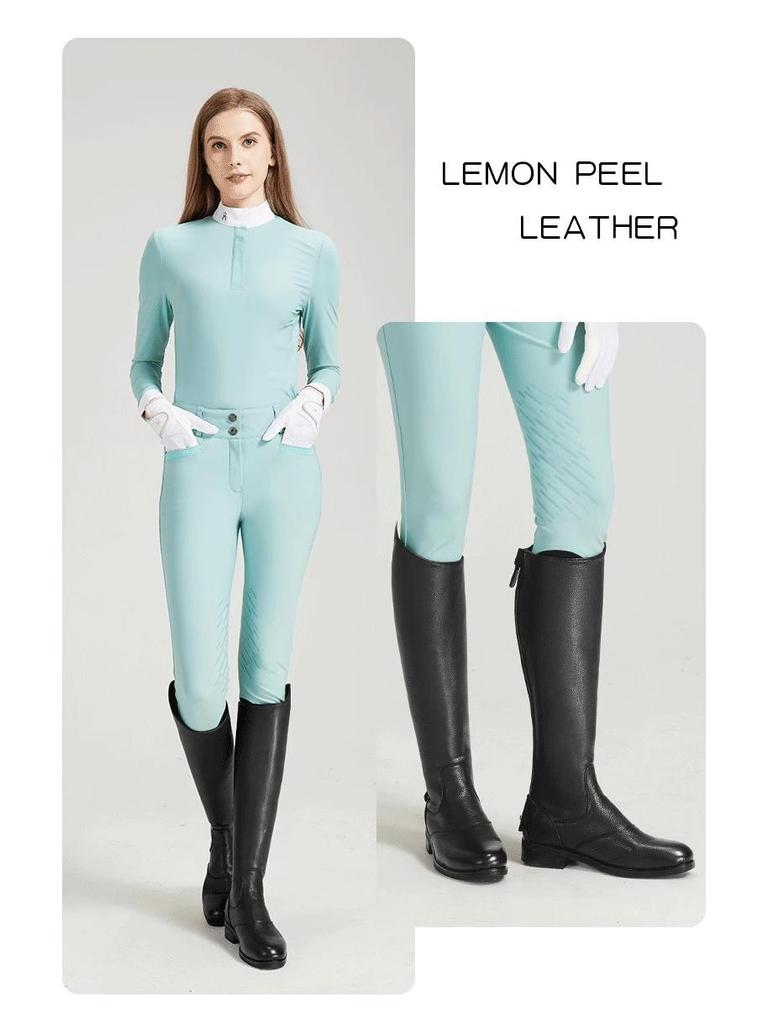 HelloHorse Premium Cowhide Equestrian Riding and Show Jumping Boots