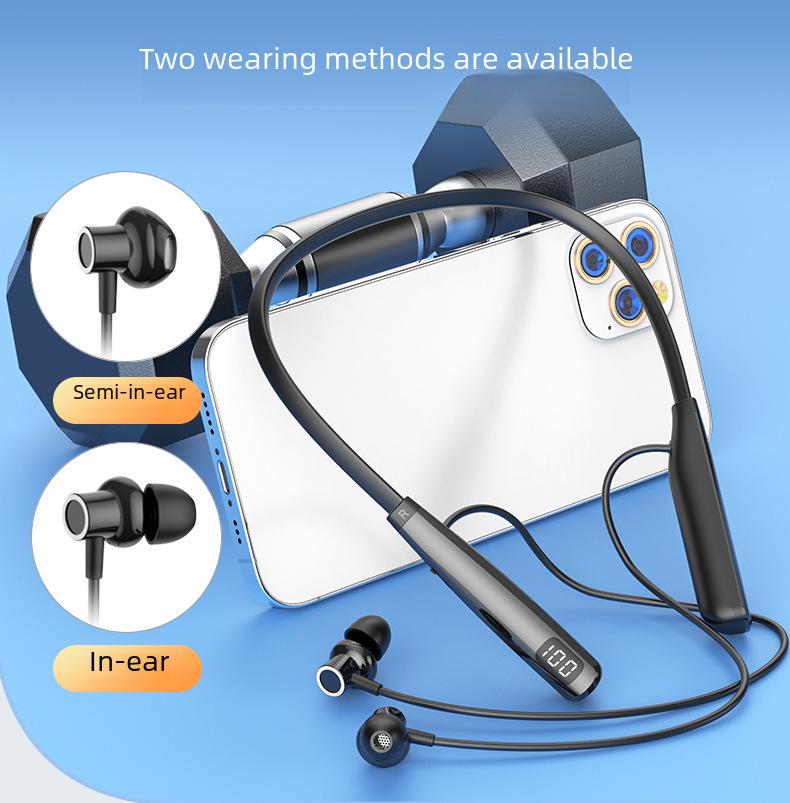 Bluetooth-Headset mit ultralanger Standby-Zeit und Geräuschunterdrückung, ideal für den Sport, zum Umhängen