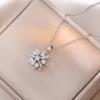 Women's Snowflake Diamond Necklace - Sparkling Fashion Design for Christmas