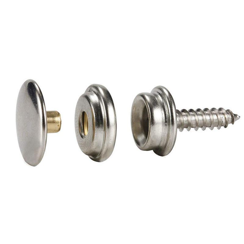 10 Sets Stainless Steel Tapping Snap Fastener Kit Tent Marine Yacht Boat Canvas Cover Tools Sockets Buttons Car Canopy Accessories