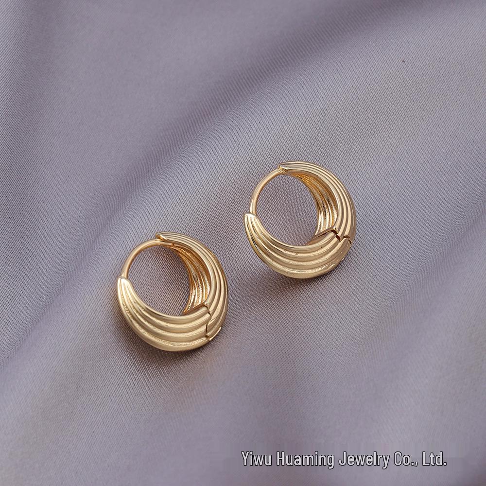 European American Style Luxury Stud Earrings: Elegant Cross-border Niche Hoops, Versatile Celebrity-inspired Accessories