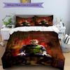 3Pcs Joker'S Transformation Bedding Set Soft Fabric Duvet Cover Pillowcases Home Christmas Xmas Halloween Gift 1 Duvet Cover 2 Pillowcase El124