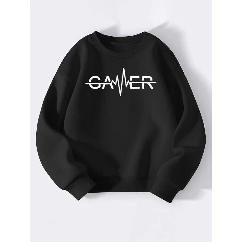 

Relaxed Fit Crew Neck Sweatshirt, Ribbed Knit Cuffs & Hem, Classic Casual Office S