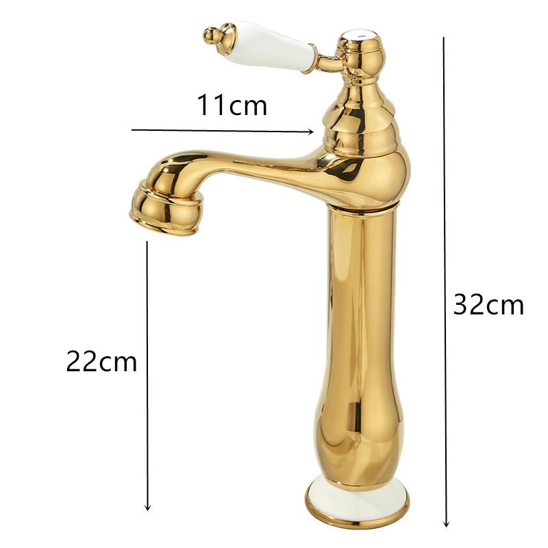 Antique Basin Faucet Gold Torneiras Bathroom Faucet Sink Faucet Single Handle Hole Faucet Basin Taps Hot Cold Mixer Tap Crane