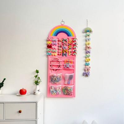 Multifunctional Hairpin Display Rack Wall-mounted Space Saving Hanging Headband Holder Cloth Large Capacity