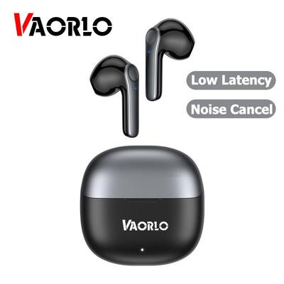 VAORLO Mini Low Latency Wireless Earphones In-Ear Noise Cancel Headphone With HD Mic Waterproof Headset HiFi Subwoofer Music