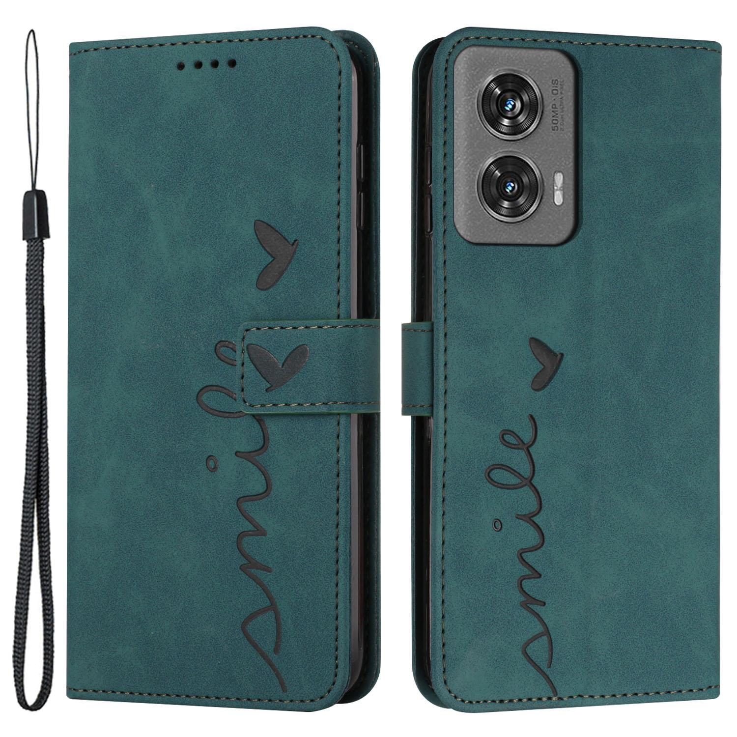 

For Motorola Edge 50 Fusion 5G Case Magnetic Clasp PU Leather Stand Phone Shell Green