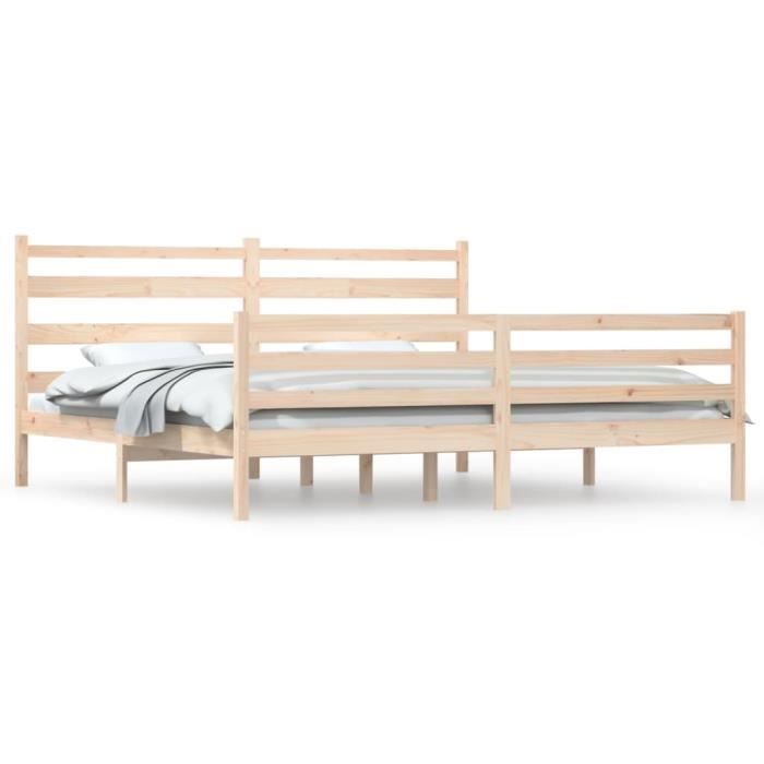 VidaXL Cadre de lit Bois de pin massif 200x200 cm 3103733