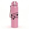 1PC Musical Notes Pattern 750ml Color Plastic Sports Water Bottle Leakproof Flip Straw Lid Suitable for Sports Office Home Use