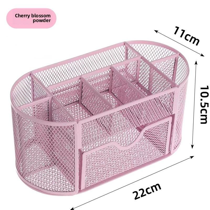 Metal Wire Desk Organizer With Logo Print For Student Office Use