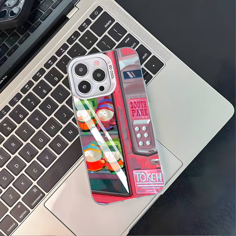 S-SouthES Cute P-Park White Matte Shockproof CoverPhone Case For iPhone 17,16,15,14,13,12,11,Pro,XS,Max,Plus,Mini,SE4,E
