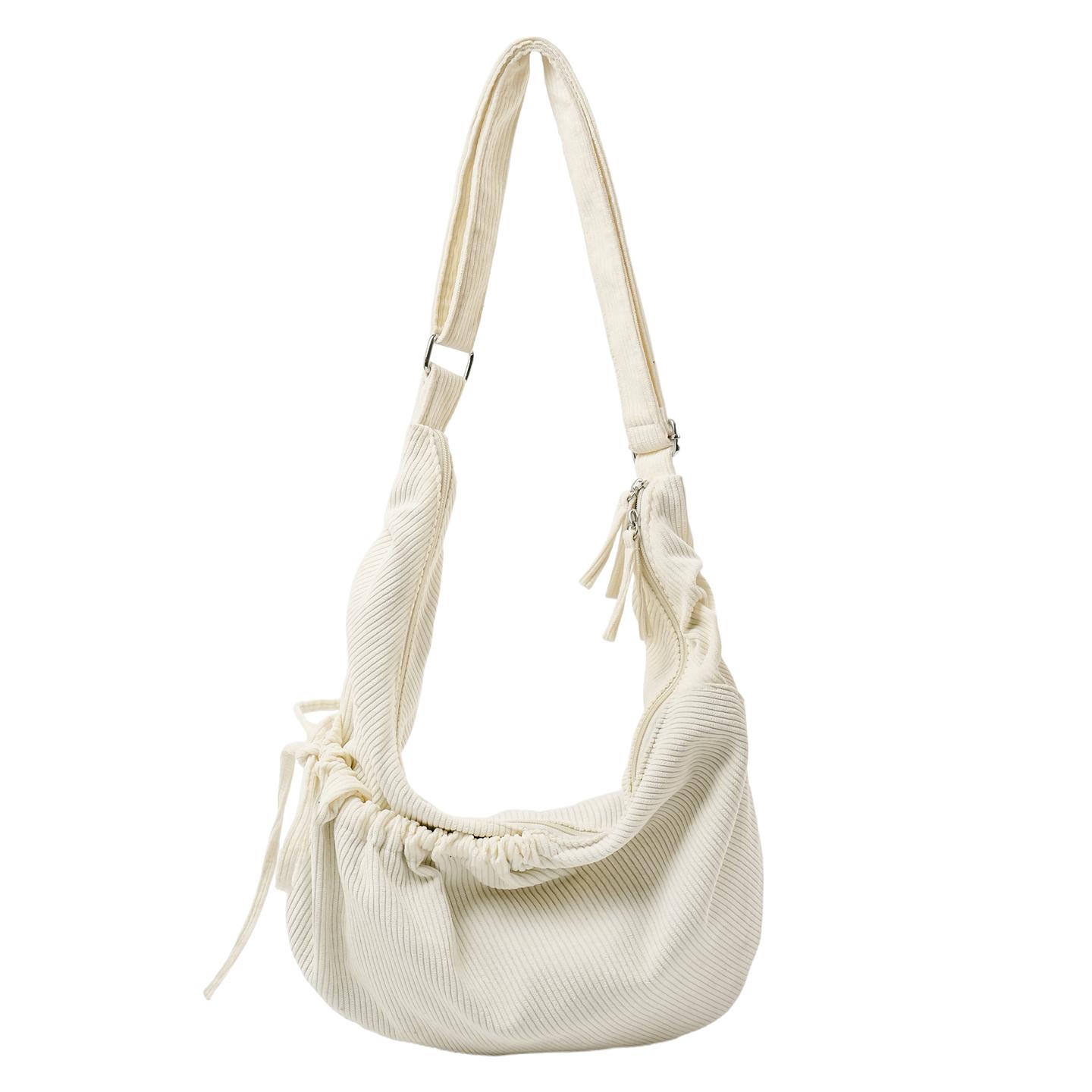 

Fashi Nyl Solid Color Zipper Bow Crossbody Bags Simple Large Capacity Women s Handbags 2026 Trend Versatile Bags білий