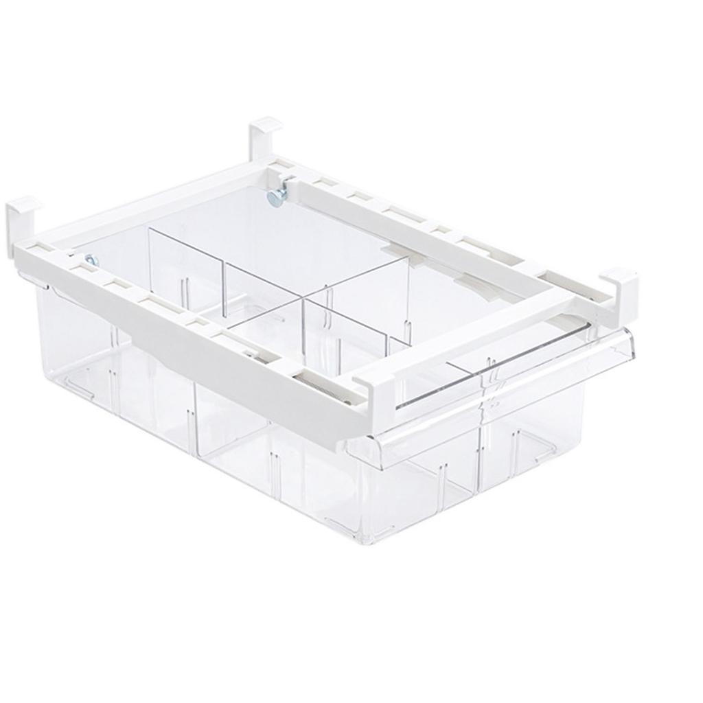 Fridge Drawer Box Transparent Multi Grids Pull Out Refrigerator Organizer for Fruit Vegetable Egg