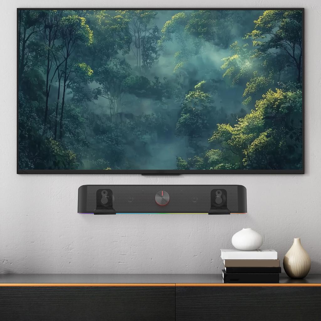 Soundbar-Halterungen Universelle Lautsprecherhalterung Unter-TV-Wandhalterung Rutschfestes Soundbar-Regal Unter-TV Platzsparend