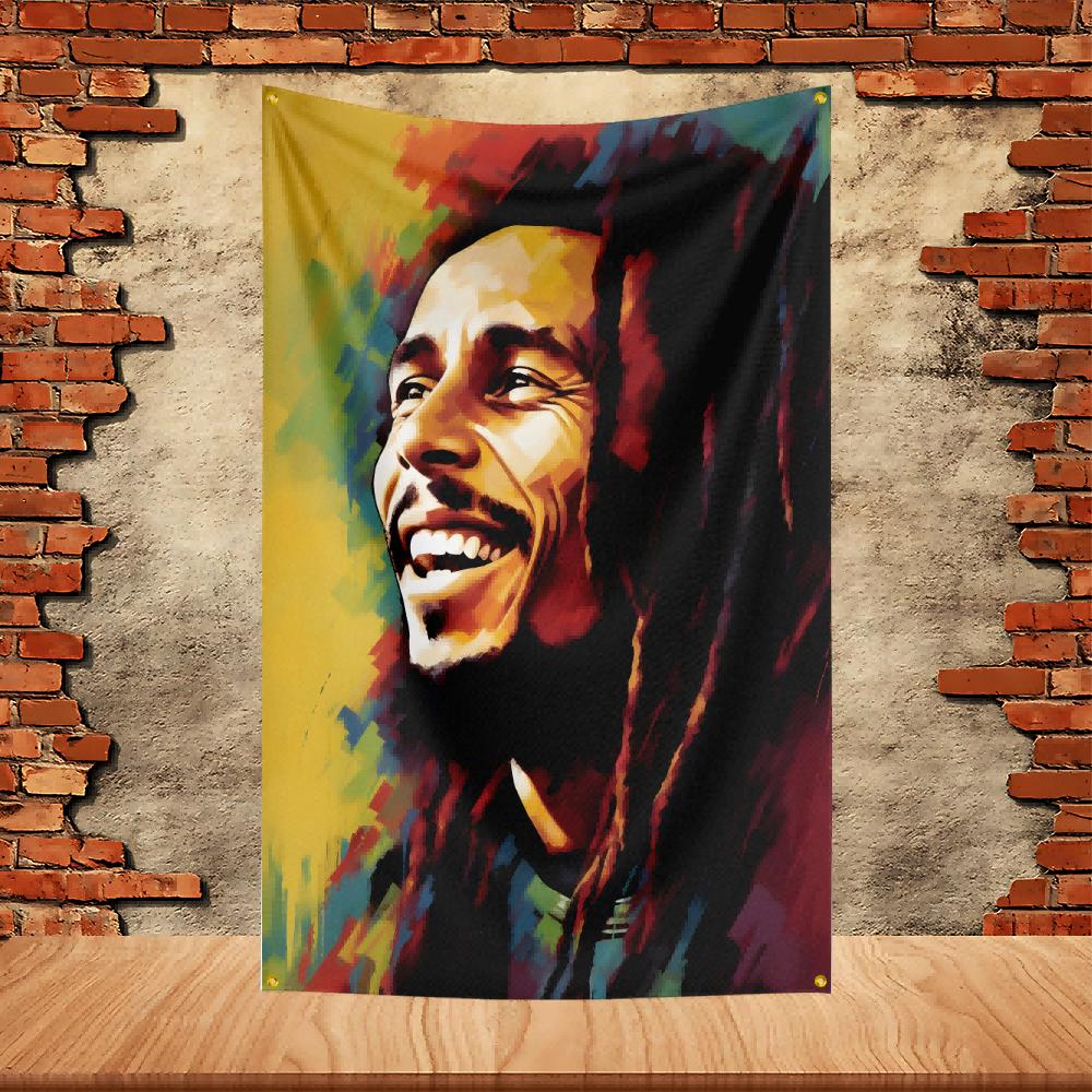 Bob Marley Band Party Flag Polyester Printed Flag Banner Tapestry for Garden Garage Decoration Concert Flag