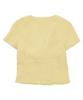 DELICCENT Ribbon Shirred Shirt [Yellow]