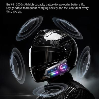 Auriculares Inteligentes para Casco de Motocicleta con Doble Altavoz, Auriculares de Comunicación para Ciclismo, Para Viajes Diarios en Moto