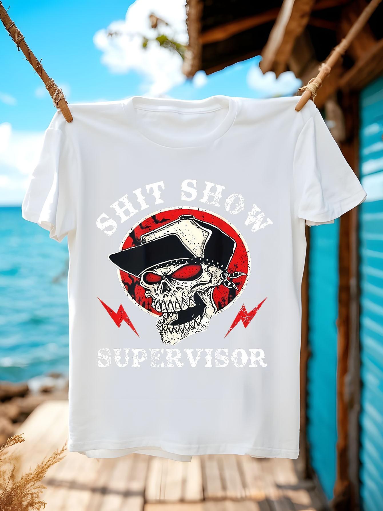 Edgy Graphic Tshirt Graphic Tshirt - White Shirt with Bol... M