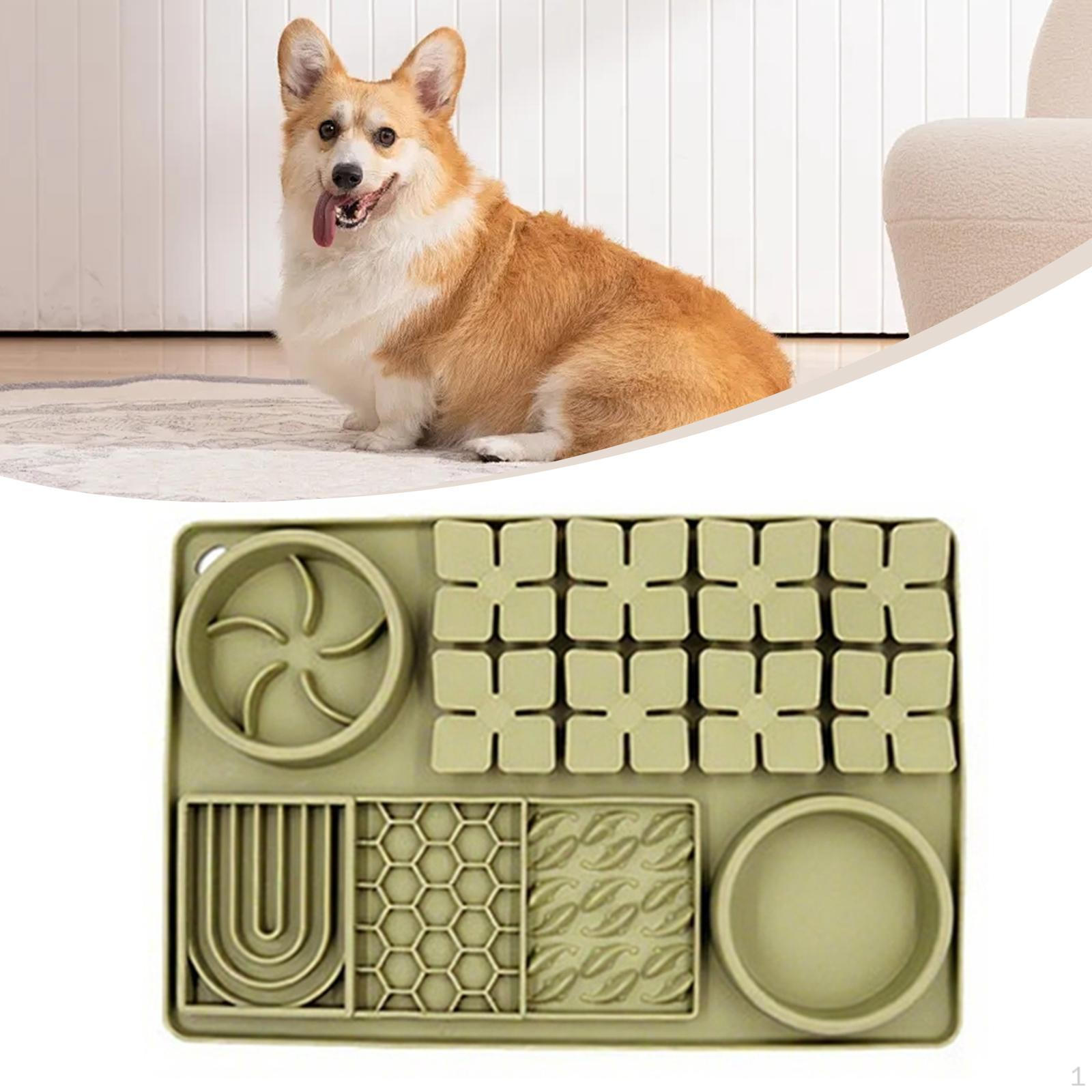 

Миска-медленное кормление для собак и коврик для вылизывания, навыки добывания пищи, легкое обучение поеданию, вынюхивание для всех зелёный