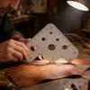 Stainless Steel Ruler Round Leather Cutting Tool Corner Cutter Corner Cutting Ruler for Accurate Drawing and Cutting