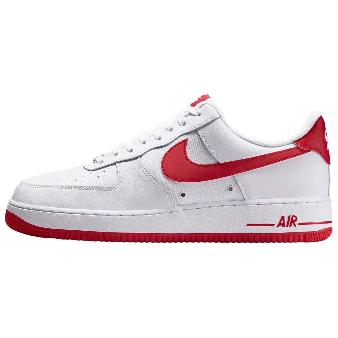 Nike Air Force 1 07 Lv8 Bequeme Passform Low-Top Sneaker Unisex-Sneaker Weiß Rot IR0952-101 42