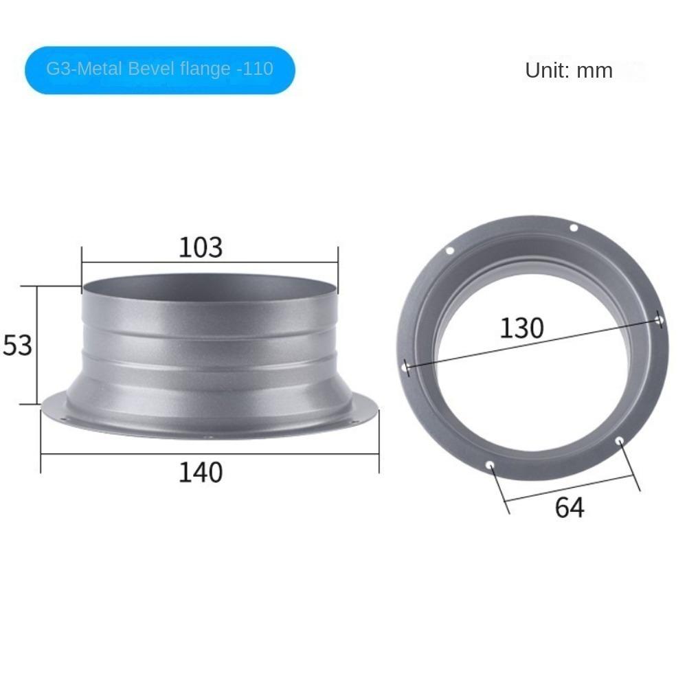 75-300mm Exhaust Duct Connector Flange Metal Pipe Air Vent Connector  Kitchen