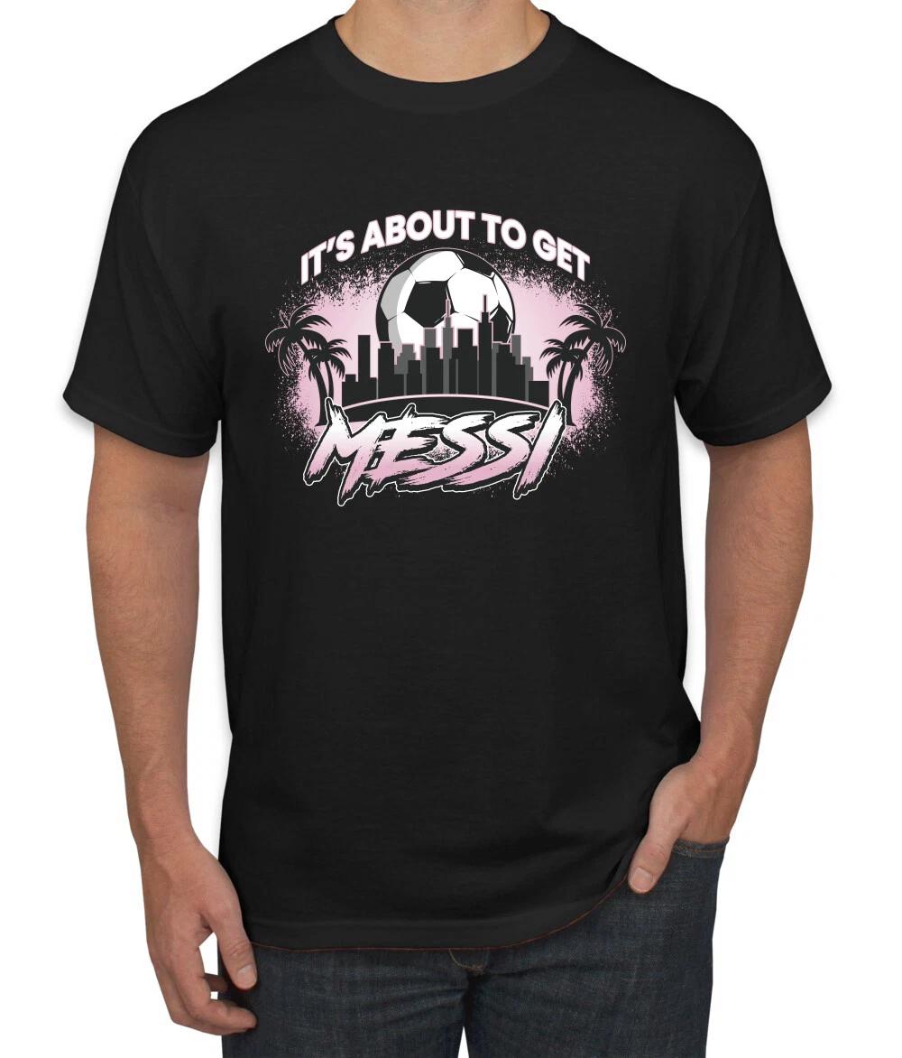 Its About To Get Miami Soccer Skyline Sports Men T- Shirt L