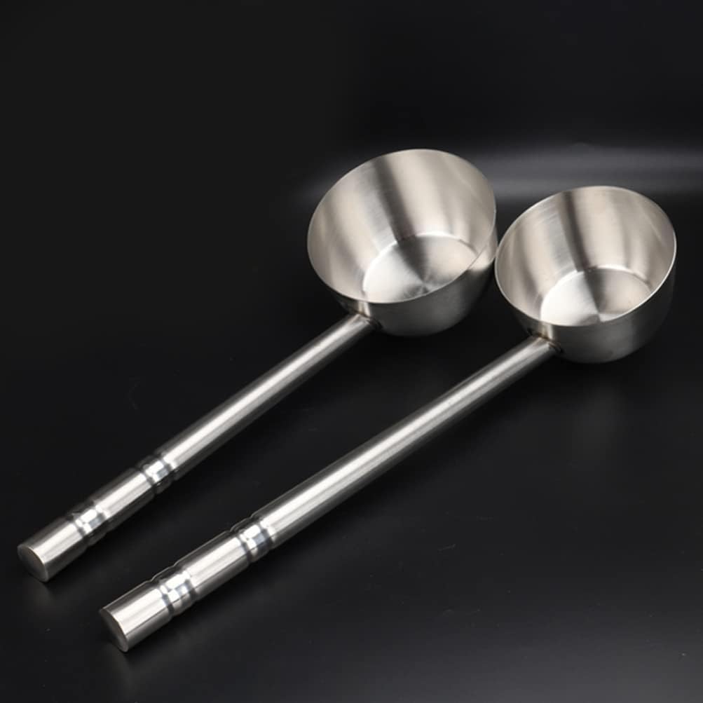 Hemoton Stainless Steel Water Ladle Household Soup Spoon with Capacity for Kitchen Hotel Restaurant Canteen Use Stylish Design for Modern Decor