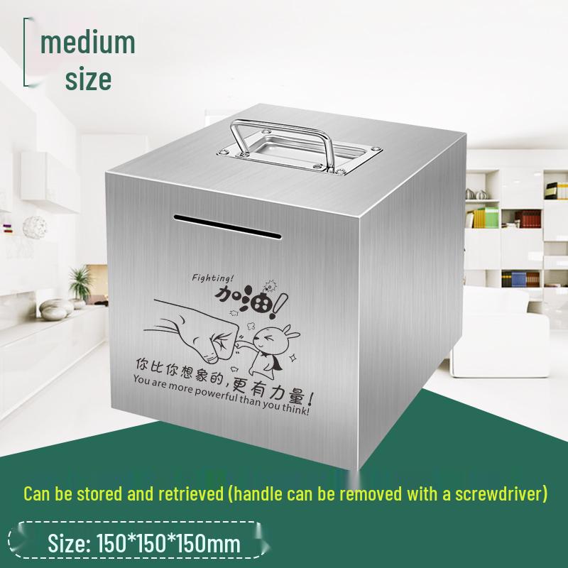 2026 Large Capacity Stainless Steel Piggy Bank for Adults - Secure Savings, Not for Kids