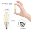 10 STÜCKE Vintage E12 LED Filament Glühbirne 1,5W AC220V COB Kandelaberfassung Licht für Kristallleuchter Schminkspiegel Beleuchtung Halogen ersetzen