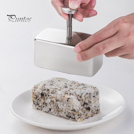 Food-grade Stainless Steel Mold Heart-shaped Rice Ball with Handle Polished Surface Rustproof Heat-shaped Non-Stick Sushi Maker