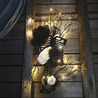 Floral Skeleton Torso Halloween Dekoration Ornament Requisiten Gothic für