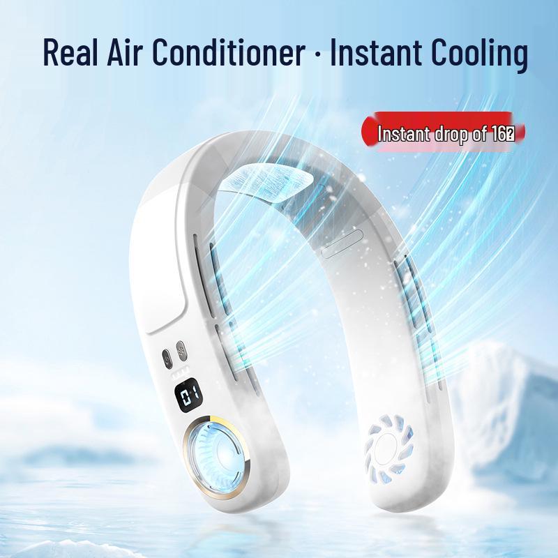 USB Rechargeable Bladeless Neck Fan - Portable Outdoor Air Conditioner