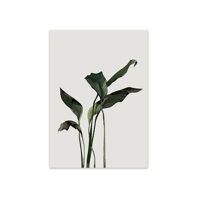

Скандинавский минималистичный постер с тропическими растениями, акварельные листья, холст, картина, настенная художественная картина для современного дома, декор для гостиной 21*30cm
