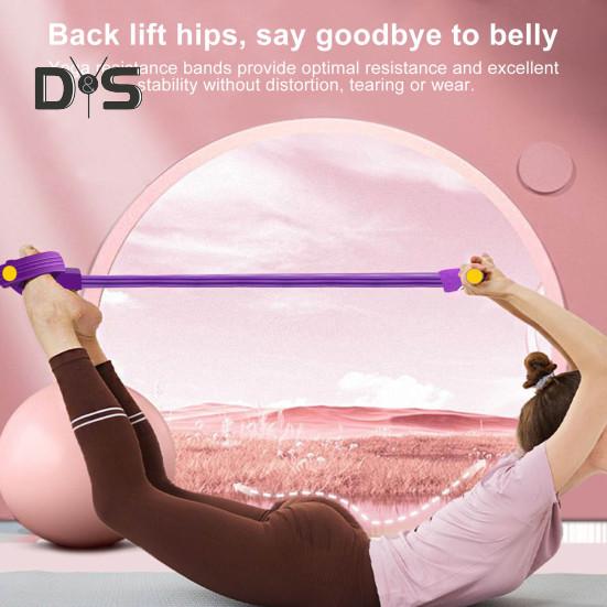 6-Tube Pedal Resistance Band Multifunction Tension Rope Elastic Yoga Pedal Puller Body Stretching Trainer Home Gym Workout Equipment