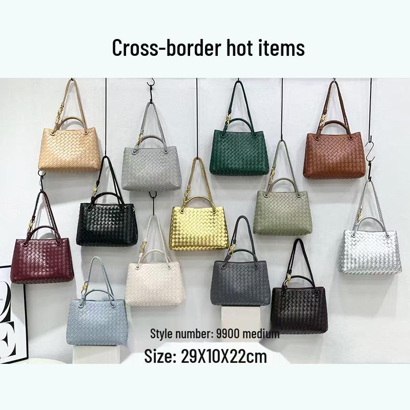 Bestselling BV Woven 8-Shaped Buckle Handbag - Versatile Shoulder & Crossbody Bag