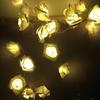 20-Head Rose Flower LED String Lights - Battery Powered Festival Decoration