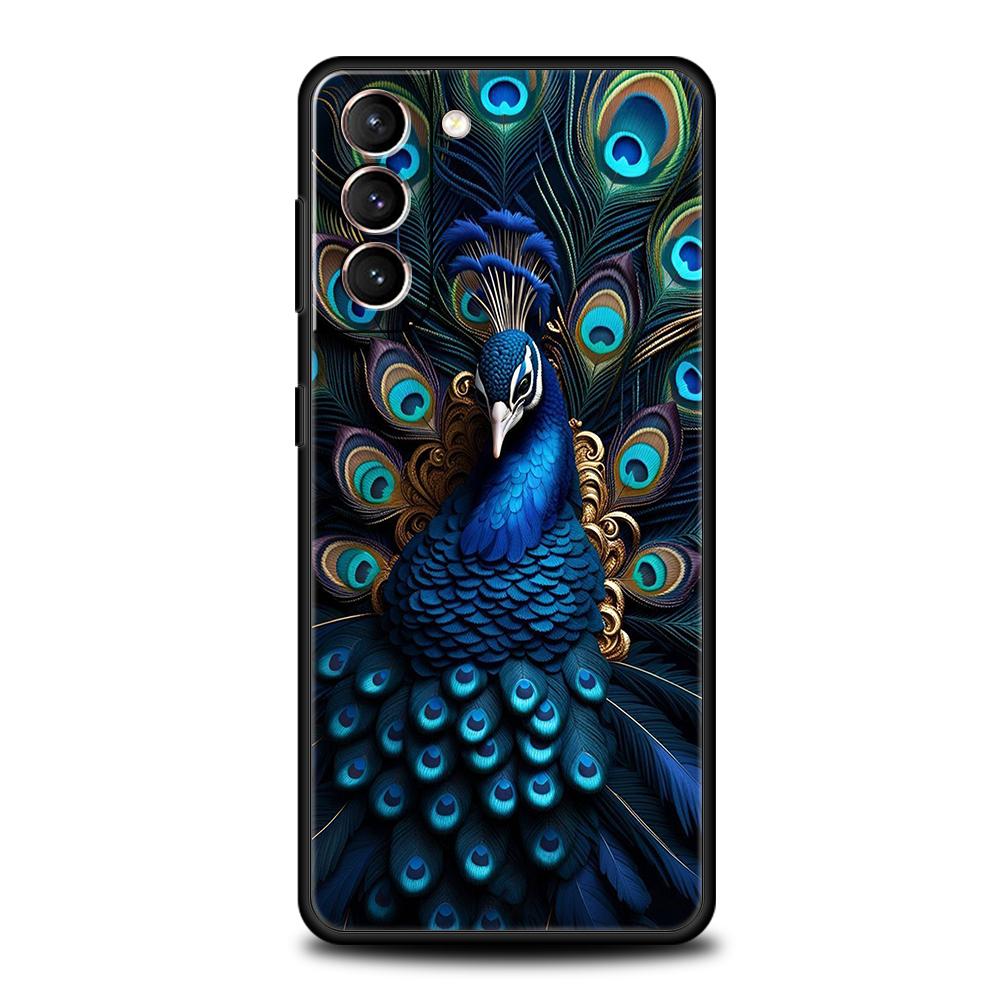 

Phone Case for Samsung Galaxy S25/S24/S23/S22/S20/S21/FE/Ultra/S10/S10E/S9/Plus/5G Soft TPU Cover Shell Animal Peacock Pattern Samsung S24
