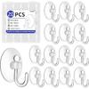20Pack Suction Cup Hooks 1.2Inch Clear PVC Suction Cups Hooks, Removable and Reble Utility Hooks for Glass Windows, Mirrors, Doors, Tiles, Shower,