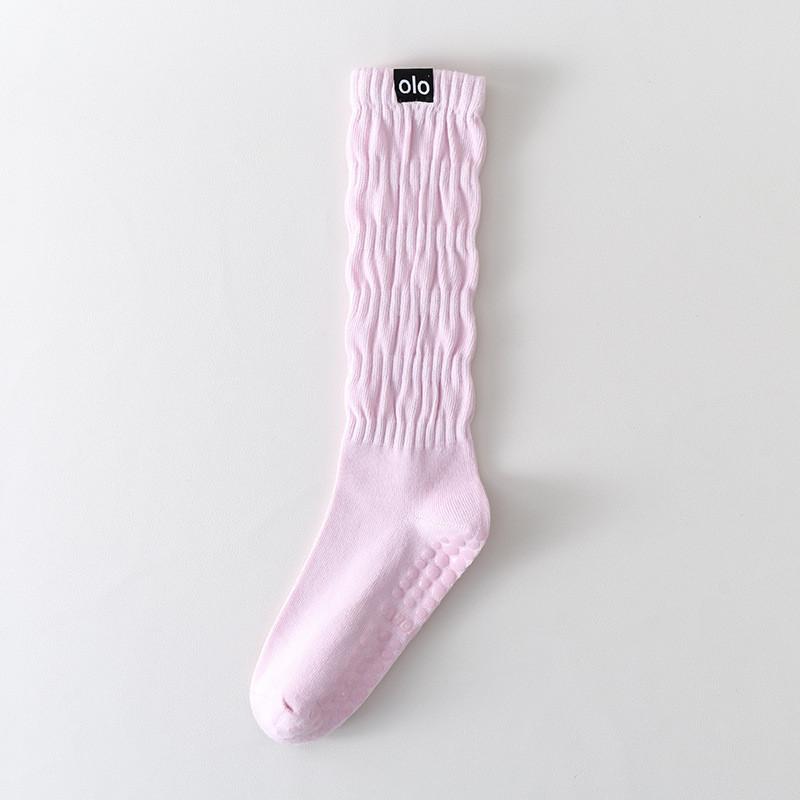 Womens Long Crew  Non Slip Yoga Socks For Dance Pilates Trendy Slouch For Outdoor Sports
