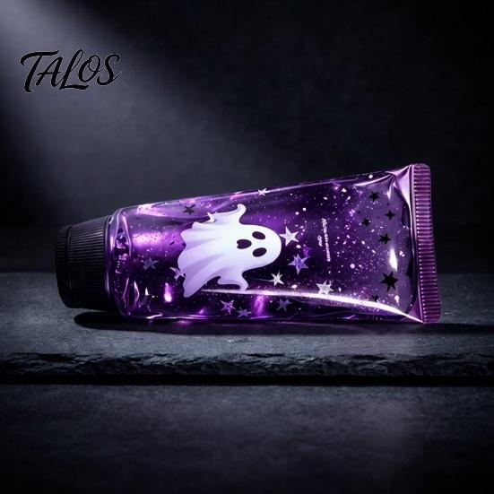 Portable Sensory Tools Halloween Toothpaste Stress Ball, Ghost Purple Starry Slow Rising Soft Tpr Decompression Fidget Toy, Squeeze for Anxiety Relief