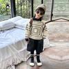 Korean Style Polo Collar Children's Sweater Retro Style Boys' Spring and Autumn Baby Knitwear Turn-Down Collar Trendy