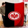 1pz Coperta in Flanella con Stampa Eintracht Frankfurt, Alta Qualità, Confortevole per Tutte le Stagioni, Decorazione per la Casa, Calore e Comfort