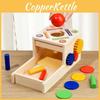 Wooden Educational Toy With Color Matching Coin Box For Early Learning