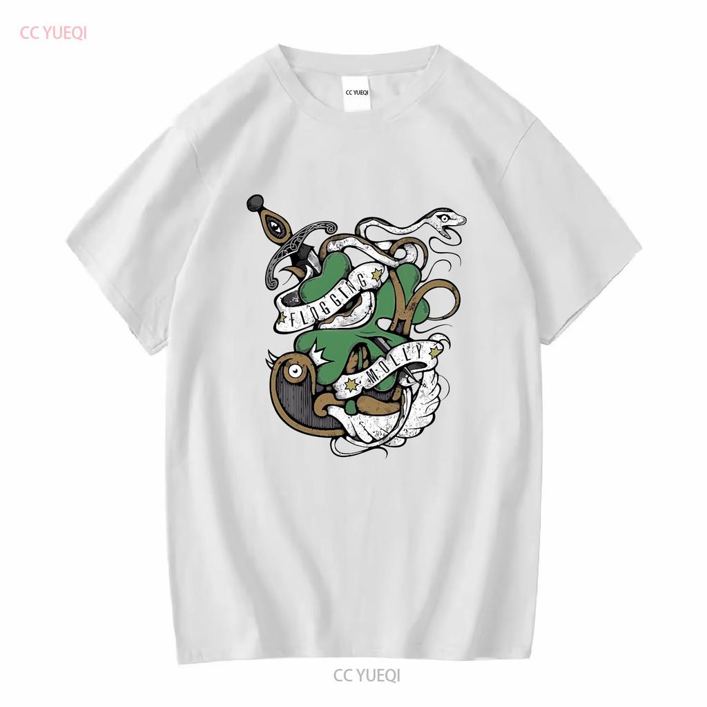 Mens American Punk Band Flogging Music Theme Molly T Shirt  Vintage Washed Slightly Graphic Soft Casual Stylish Homme